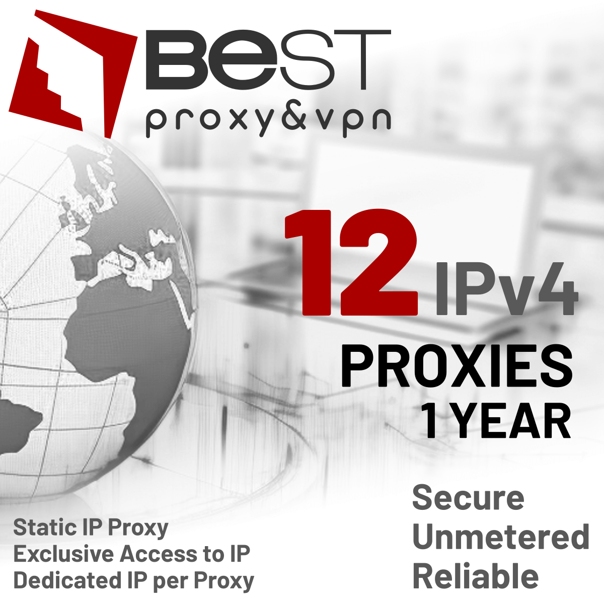 12 Private Proxies for 1 Year